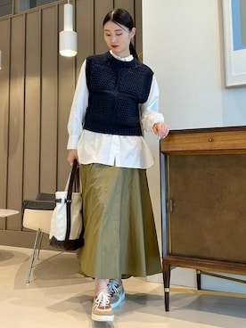 「Date.（デイト）のアイテム」を使った、Demi-Luxe BEAMSさん（レディース・168cm）の夏コーディネート