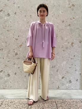 「EFFE BEAMS（エッフェビームス）のアイテム」を使った、Demi-Luxe BEAMSさん（レディース・153cm）の夏コーディネート