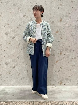 「キルトジャケット」｜「アイテム（その他アウター）」を使った、Demi-Luxe BEAMSさん（レディース・154cm）の夏コーディネート