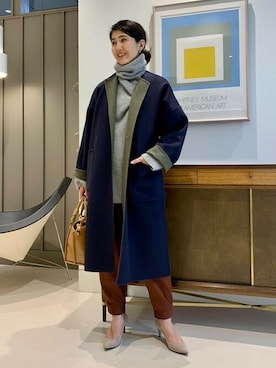 「TOFF&LOADSTONE（トフアンドロードストーン）のアイテム（ハンドバッグ）」を使った、Demi-Luxe BEAMSさん（レディース・160cm）の秋コーディネート