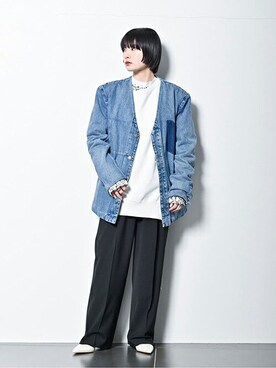 「TANAKA（タナカ）のアイテム」を使った、sakuraiさん（レディース・155cm）の冬コーディネート