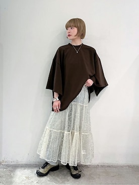 「sara mallika（サラ マリカ）のアイテム（スカート）」を使った、sakuraiさん（レディース・155cm）の春コーディネート