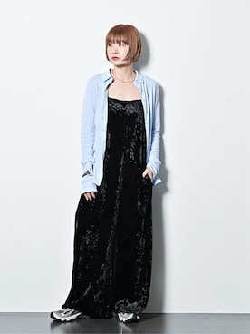 「アイテム（つなぎ/オールインワン、ブラック系）」を使った、sakuraiさん（レディース・155cm）の夏コーディネート