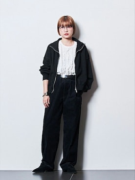 「アイテム（スウェット）」を使った、sakuraiさん（レディース・155cm）の秋コーディネート