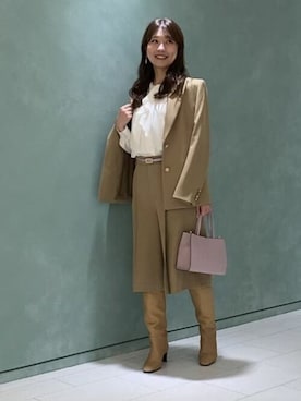 「キュロットパンツ」｜「アイテム（その他アウター）」を使った、a_moriさん（レディース・162cm）の秋コーディネート