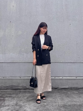 「ナロースカート」｜「アイテム（サンダル）」を使った、kitayuna527さん（レディース・156cm）の夏コーディネート