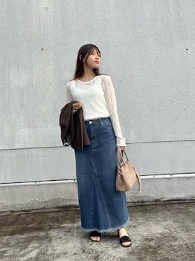 「アイテム（その他トップス）」を使った、kitayuna527さん（レディース・156cm）の夏コーディネート