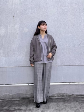 「寒い」｜「アイテム（ブルゾン）」を使った、kitayuna527さん（レディース・156cm）の秋コーディネート