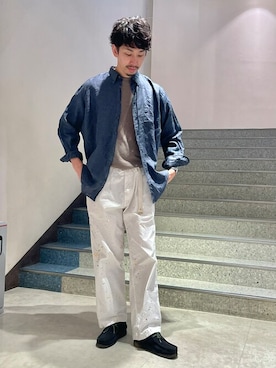 「MASTER&Co（マスターアンドコー）のアイテム（パンツ）」を使った、ONDAさん（メンズ・183cm）の春コーディネート