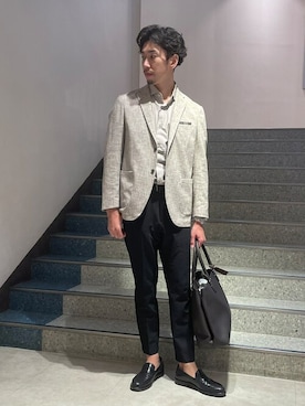 「ビジネスコーデ」｜ONDAさん（メンズ・183cm）の夏コーディネート