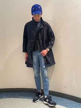 「abahouse」｜「アイテム（モッズコート）」を使った、ONDAさん（メンズ・183cm）の秋コーディネート