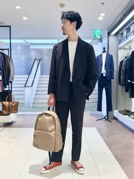 「チャックテイラー」｜「アイテム（ジャケット/アウター）」を使った、ONDAさん（メンズ・183cm）の秋コーディネート