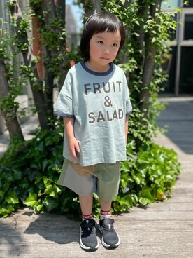 「NIKE（ナイキ）のアイテム」を使った、こども ビームスさん（キッズ・102cm）の夏コーディネート