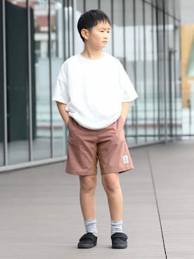 「こども ビームス（コドモビームス）のアイテム（パンツ）」を使った、こども ビームスさん（キッズ・131cm）の夏コーディネート