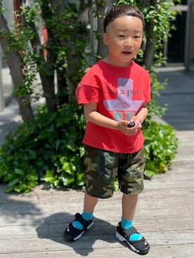 「NIKE（ナイキ）のアイテム」を使った、こども ビームスさん（キッズ・104cm）の夏コーディネート