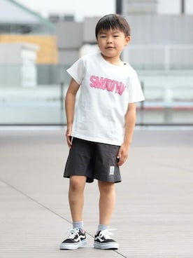 「こども ビームス（コドモビームス）のアイテム（パンツ）」を使った、こども ビームスさん（キッズ・120cm）の夏コーディネート
