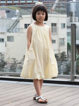 「こども ビームス（コドモビームス）のアイテム（ワンピース/ドレス）」を使った、こども ビームスさん（キッズ・116cm）の夏コーディネート