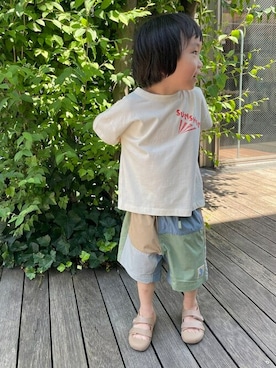 「こども ビームス（コドモビームス）のアイテム（パンツ）」を使った、こども ビームスさん（キッズ・102cm）の夏コーディネート