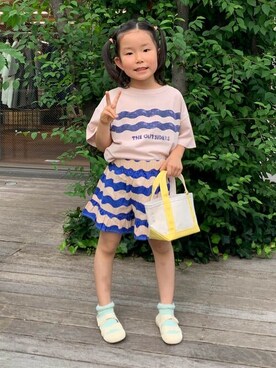 「こども ビームス（コドモビームス）のアイテム（パンツ）」を使った、こども ビームスさん（キッズ・115cm）の夏コーディネート