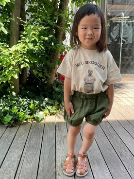 「こども ビームス（コドモビームス）のアイテム（パンツ）」を使った、こども ビームスさん（キッズ・93cm）の秋コーディネート