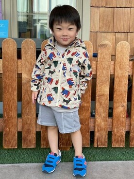「こども ビームス（コドモビームス）のアイテム（ジャケット/アウター）」を使った、こども ビームスさん（キッズ・93cm）の秋コーディネート