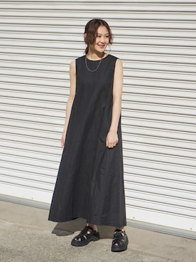 「JOINT WORKS（ジョイントワークス）のアイテム（ワンピース/ドレス）」を使った、mizukiさん（レディース・155cm）の春コーディネート