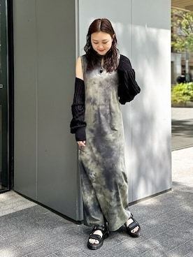 「JOINT WORKS（ジョイントワークス）のアイテム（ワンピース/ドレス）」を使った、mizukiさん（レディース・155cm）の春コーディネート