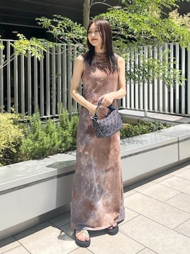 「JOINT WORKS（ジョイントワークス）のアイテム（ワンピース/ドレス）」を使った、mizukiさん（レディース・155cm）の夏コーディネート