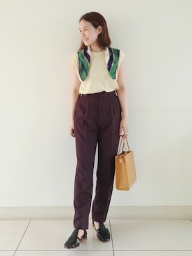 「シンプル・ベーシック」｜「アイテム（財布/小物）」を使った、THE SHOP TK officialさん（レディース・155cm）の夏コーディネート