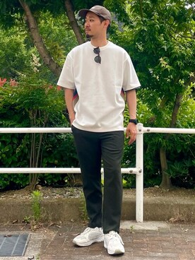 「デイリーカジュアル」｜「アイテム（キャップ）」を使った、THE SHOP TK officialさん（メンズ・176cm）の夏コーディネート