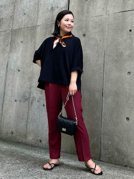 「シンプル・ベーシック」｜「アイテム（財布/小物）」を使った、THE SHOP TK officialさん（レディース・154cm）の夏コーディネート