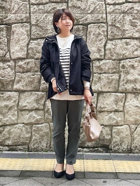 「シンプル・ベーシック」｜「アイテム（チュニック）」を使った、THE SHOP TK officialさん（レディース・154cm）の秋コーディネート