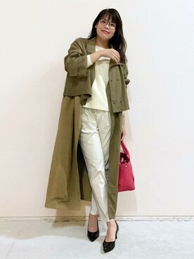 「シンプル・ベーシック」｜「アイテム（その他アウター）」を使った、THE SHOP TK officialさん（レディース・156cm）の秋コーディネート