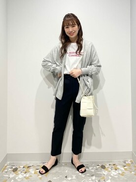 「AMERICAN HOLIC（アメリカンホリック）のアイテム（カーディガン/ボレロ）」を使った、yukaah21さん（レディース・160cm）の春コーディネート