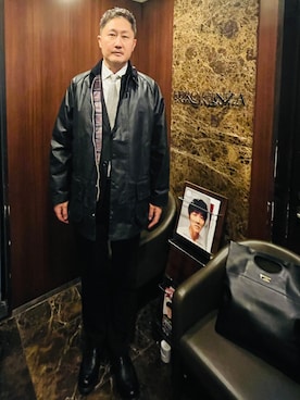 「スーツ」｜Koichiro Akiyamaさん（メンズ・187cm）の秋コーディネート