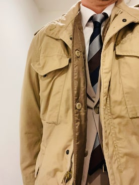 「アイテム（アナログ腕時計）」を使った、Koichiro Akiyamaさん（メンズ・187cm）の冬コーディネート