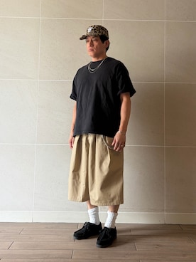 「remer（リメール）のアイテム」を使った、Takashi.e.rさん（メンズ・165cm）の夏コーディネート