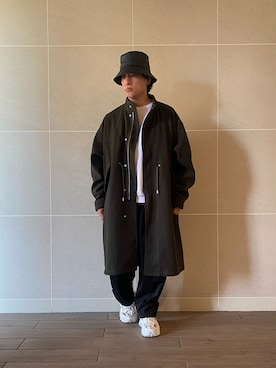 「AIVER（アイバー）のアイテム（帽子）」を使った、Takashi.e.rさん（メンズ・165cm）の冬コーディネート