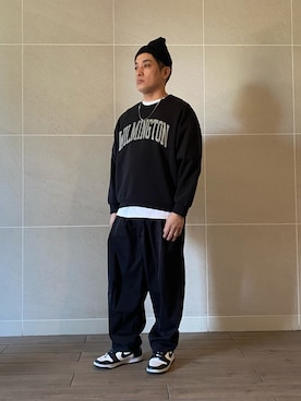 「coca（coca）（コカ）のアイテム（スウェット）」を使った、Takashi.e.rさん（メンズ・165cm）の秋コーディネート