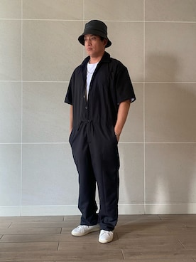 「アイテム（ハット）」を使った、Takashi.e.rさん（メンズ・165cm）の夏コーディネート