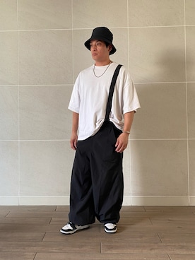 「antiqua（アンティカ）のアイテム（オールインワン・サロペット）」を使った、Takashi.e.rさん（メンズ・165cm）の夏コーディネート