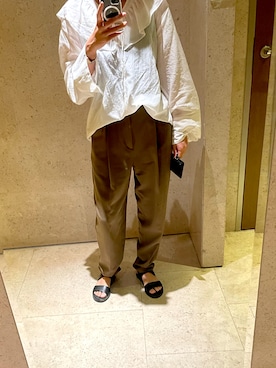 「ふりふりトップス」｜yanさん（レディース・162cm）の夏コーディネート