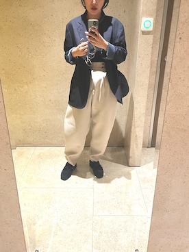 「LOEFF」｜「アイテム（ジャケット/アウター）」を使った、yanさん（レディース・162cm）の春コーディネート