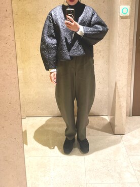 「LOEFF」｜「アイテム（ジャケット/アウター）」を使った、yanさん（レディース・162cm）の春コーディネート