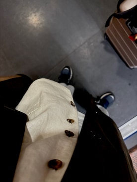 「6（ロク）の＜6(ROKU)＞HEMP VEST/ベスト（ベスト、ホワイト系）」を使った、yanさん（レディース・162cm）の春コーディネート
