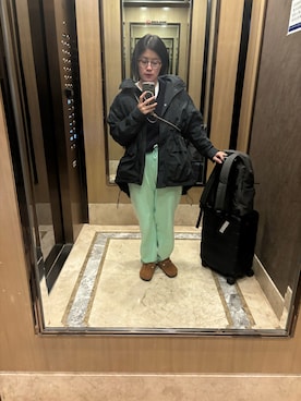 「アイテム（スウェットパンツ）」を使った、yanさん（レディース・162cm）の秋コーディネート