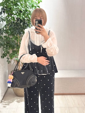 「アイテム（キャミソール）」を使った、amerieeeさん（レディース・163cm）の秋コーディネート