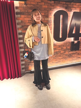 「KBF（ケイビーエフ）のアイテム（その他アウター）」を使った、amerieeeさん（レディース・163cm）の春コーディネート