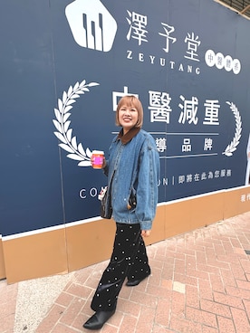 「KBF（ケイビーエフ）のアイテム（ジャケット/アウター）」を使った、amerieeeさん（レディース・163cm）の春コーディネート