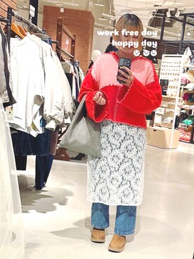 「UGG（アグ）の＜UGG＞ニュー ハイツ コージー クロッグ シューズ（ブーツ）」を使った、amerieeeさん（レディース・163cm）の冬コーディネート